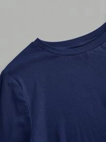 SHEIN EZwear 4 件套女士长袖圆领紧身长 T 恤套装，休闲风格适合夏季 - 彩色 - 查看 3