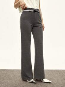 INAWLY Women's Casual Versatile Grey Flared Sweatpants Fall Cloth For Women - Grey - View 4