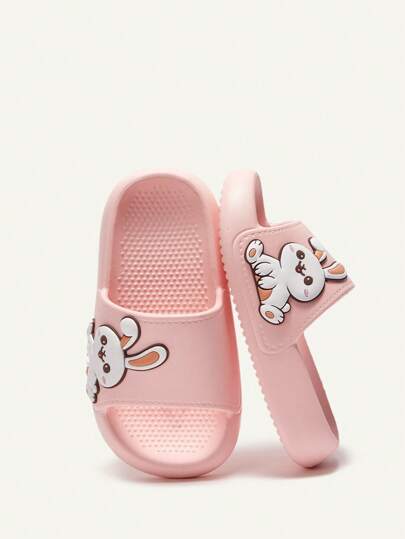 Cozy Pixies 1 双春夏可爱兔子露趾防滑一脚蹬室内户外沙滩婴儿拖鞋