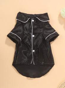 PETSIN Black Casual & Stylish Pet Clothes, Breathable & Soft, Suitable For Summer, Popular In Europe And America