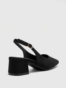 CUCCOO BIZCHIC 女士经典低跟黑色平底便鞋 - 黑色 - 查看 8