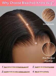 TrueHD Pre Bleached Glueless HD Lace Straight 6*4 180% 16-20 Inch Lace Closure Wigs Natural Black Wear & Go