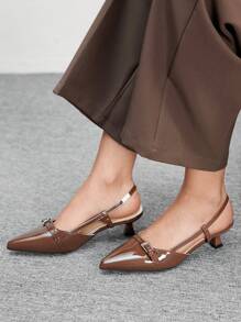 CUCCOO BIZCHIC 女士尖头小猫跟浅口鞋，舒适百搭的休闲/工作鞋，圣诞节佳选