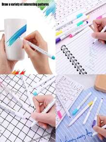 Bút xóa được Mực hòa tan trong nước Bút đánh dấu vải Bút thêu chữ thập Bút xóa được nước Dụng cụ may chần bông - Nhiều màu - Xem 7