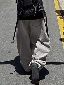 DAZY Men's Casual Plain Gray Loose Fit Jeans, Spring - Grey - View 2