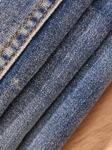 Young Boy Fashion Distressed Denim Shorts, Suitable For Summer,Holiday,Summer,Travel, School, Campus, College