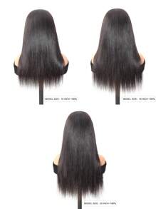 TrueHD Pre Bleached Glueless HD Lace Straight 6*4 180% 16-20 Inch Lace Closure Wigs Natural Black Wear & Go