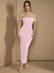 Silquee Knitted Off Shoulder Summer Dress,Semi Formal Dress,Prom Dress ,Casual Summer Dress,Dresses Graduation,Mother Day Dress Orange Dress In Womenbodycon Long Dress