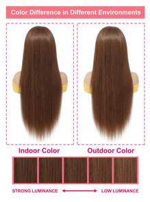 Peluca con encaje frontal de cabello humano virgen, color marrón medio transparente y color marrón rojizo, tamaño largo de 13 x 4 pulgadas, línea del cabello previamente decolorada, densidad de 180%, con pelo de bebé