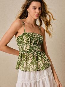 Poéselle 女士时尚无袖吊带背心，适合夏季 - 綠色 - 查看 7