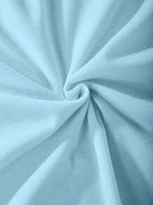 EMERY ROSE Áo thun tay ngắn cỡ lớn Too Many Storms - Màu xanh nhạt - Xem 5