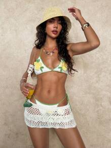 SHEIN Swim Women Knit Cover Up, Fashion For Summer - Multicolor - View 1