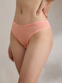 Ocili Ocili 1 Pieza de ropa interior tipo tanga cómoda, semitraslúcida, suave y sedosa de estilo sencillo