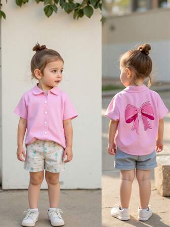 Elladie kids 年轻女孩运动衫衬衫夹克，新款春秋时尚儿童服装，粉色衬衫儿童 T 恤