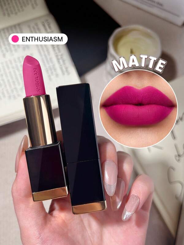SHEGLAM Ruj Mat Allure-Enthusiasm 20 De Culori Ruj De Lungă Durată Ruj De Buze Moale, Catifelat, Cu Pigment îNalt, , Ruj Pentru Petrecerea De CrăCiun Absolvire Zi De NașTere Vacanță Vară Toamnă Y2K Elegant Modă Femei Machiaj Cosmetice Petrecere Plajă CăLăTorie Camping ÎN Aer Liber ȘCoală Campus Excursie Festivaluri Decor Cadou Cadou Trandafir Fată Cosplay Cel Mai Bun Culoare Farmec Atmosferă