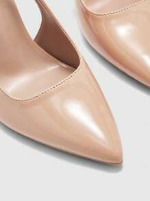 CUCCOO BIZCHIC Women's Apricot Thick Heeled Pointed Toe Strap Pumps, Basic Commute Dating Party Holiday Event Shoes - Apricot - View 9