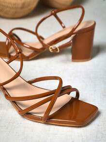 SHUZIA 女士时尚休闲舒适方头低跟凉鞋