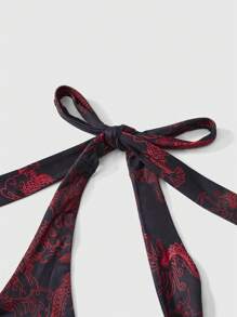 ROMWE Grunge Punk Summer Tops Y2K Retro Sexy Dragon Print Halter Tank Top For Plus Size Women