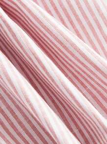 SHEIN VCAY Damen hohe Taille weite gestreifte gewebte Lässig Shorts