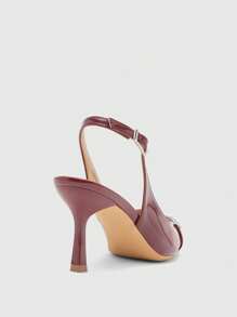 CUCCOO BIZCHIC Women's Pointed Toe High Heel Pumps, Sexy Stilettos Suitable For Outdoor, Commuting, Party, Banquet - Red Spring Shoes - Burgundy - View 8