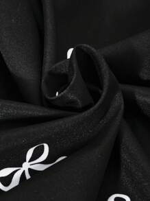 SHEIN Explorewe Tween Girls Collared Simple Fashionable Short Sleeve Summer Dress - Black - View 3