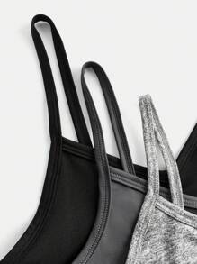 Dozemod 少女和少女 3 件套简约字母弹力吊带文胸