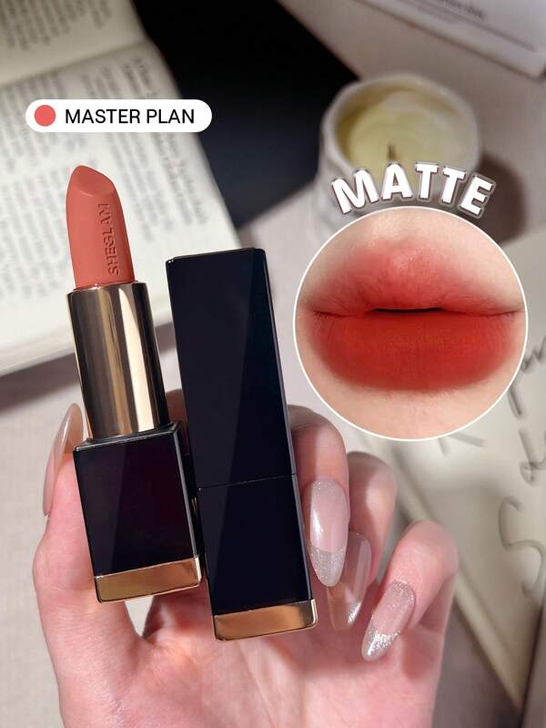 SHEGLAM Matte Allure Lipstick-Master Plan 20 Colors Long Lasting Lipstick High Pigment Velvety Soft Lipstick Christmas Party Lipstick Graduation Birthday Holiday Summer Fall Autumn Y2K Fancy Fashion Women Makeup Cosmetic Party Beach Travel Camping Outdoors School Campus Trip Festivals Decor Gift Present Rose Girl Cosplay Best Color Charm Vibe