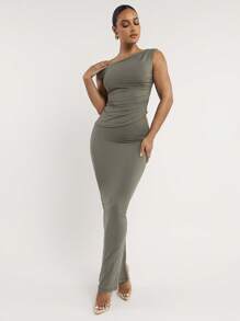 Silquee Sexy Mature Women's Premium Solid Color Asymmetric Shoulder Neck Set, Casual Fitted Spring/Summer Sexy Set, Basic Style Set, Soft Ultra-Stretchy Skin-Friendly Set, Zero Pressure Shaping, Double Layer Design Set, OKEO TEX Dress,Sage Green Set, Business Casual Daily Commute, Solid Slim Fit Casual Set,Knit Skin-Friendly Minimalism Set,Brunch Outfits,Holiday Two Pieces Set, Basic Set,Office Wear, Wedding Guest Set