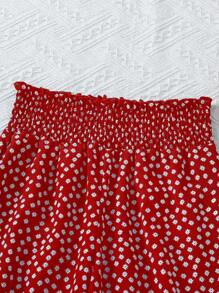 Sparklyn Tween Girl Vacation & Casual Ditsy Floral Lightweight Loose Fit High Waist Pants, Breathable & Anti-Mosquito,Holiday,Summer,Travel - Multicolor - View 4