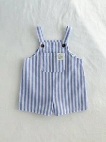 Cozy Pixies Baby Boy Colorful Striped Overalls With Shorts, Casual And Versatile - Multicolor - View 7