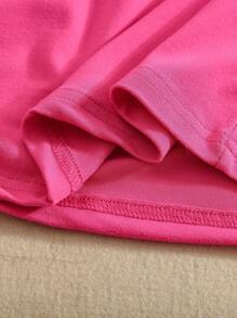 Áo thun tay ngắn cổ tròn in hình hoạt hình chú chuột lang dễ thương cho bé gái màu hồng tươi, áo thun mùa hè cho bé gái - Màu Hồng Tươi - Xem 3