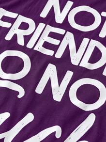 Calvaya Plus Slogan Graphic Tank Top Graphic Tees Women Tops - Purple - View 5