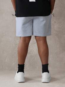 SUMWON Premium Athletic Drop Crotch Sweat Shorts, Jogger Style Loose Fit Performance Shorts With Side Cargo Pockets, Perfect For Workout Training Loungewear - Grey - View 5