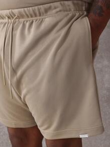 SUMWON Conjunto de dos piezas de talla grande premium, de felpa francesa gruesa de manga corta, casual, para entrenamiento, de verano y primavera