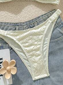 Swim Mod Women's Minimalist Style Triangle Bikini Set, Suitable For Summer - Beige - View 5