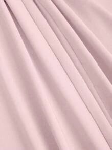 Sweetra Bộ đồ liền thân công sở Y2K cạp chun bất đối xứng thời trang mới - Màu Hồng baby - Xem 5