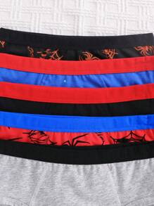 5pcs/Pack Young Boy & Spider Printed 100% Cotton Breathable Briefs