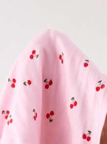 Cozy Pixies Baby Girl Floral Print Knitted Soft Round Neck Short Sleeve Pullover Top And Flared Pants 2 Pieces Set - Multicolor - View 11