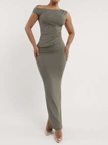 Silquee Sexy Mature Women's Premium Solid Color Asymmetric Shoulder Neck Set, Casual Fitted Spring/Summer Sexy Set, Basic Style Set, Soft Ultra-Stretchy Skin-Friendly Set, Zero Pressure Shaping, Double Layer Design Set, OKEO TEX Dress,Sage Green Set, Business Casual Daily Commute, Solid Slim Fit Casual Set,Knit Skin-Friendly Minimalism Set,Brunch Outfits,Holiday Two Pieces Set, Basic Set,Office Wear, Wedding Guest Set