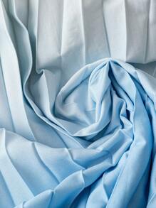 DreamSkyne Romantic Date  Plus Size Women's Casual Elegant Ombre Print Pleated Mid-Length Flared Sleeve Versatile Comfortable Dress, Spring/Summer - Multicolor - View 3