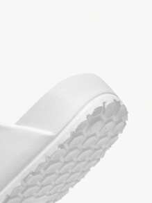 JNSQ 可爱米色EVA儿童拖鞋，轻便舒适，防滑，室内外均可穿着，适合青少年男孩和女孩 - 白色 - 查看 5