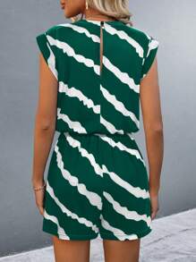 EMERY ROSE Mono de mujer con cuello redondo y contraste de color sin mangas, de moda para el verano