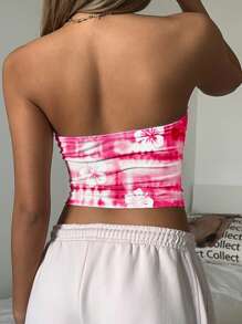 Muchica 女士夏季休闲花卉印花抹胸上衣