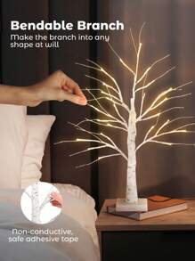 Teckwe Lámpara decorativa de árbol desnudo blanco simple