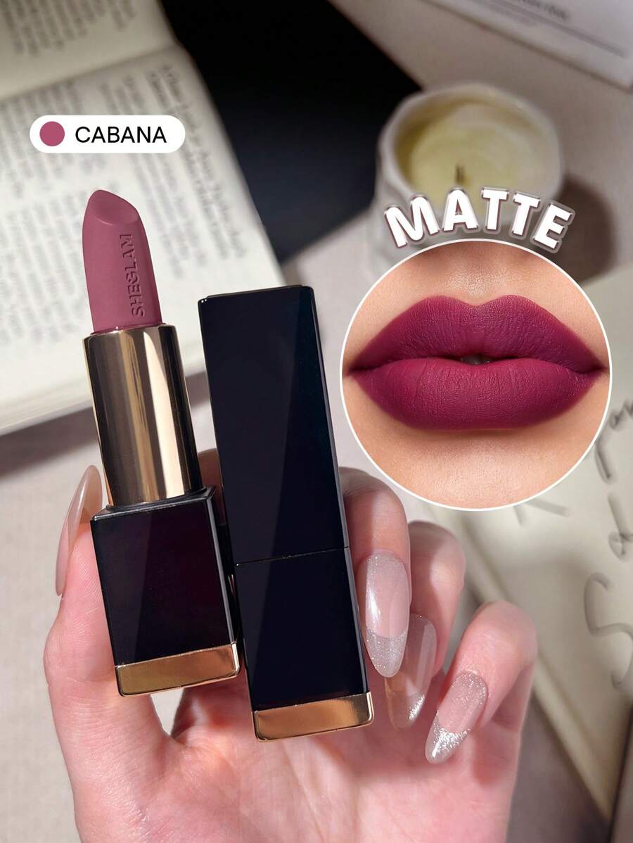 SHEGLAM Matte Allure Lipstick-Cabana 20 Colors Long Lasting Lipstick High Pigment Velvety Soft Lipstick Lip Combo Brand Beauty Makeup Face Paint Cosmetic For Women Girls Perfect For Winter Spring Ideal For Y2K Fancy Fashion Suitable For Birthday Gift Party Ready Best Color - Cabana - View 1
