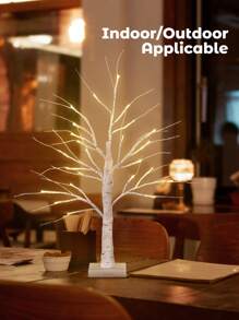 Teckwe Lámpara decorativa de árbol desnudo blanco simple