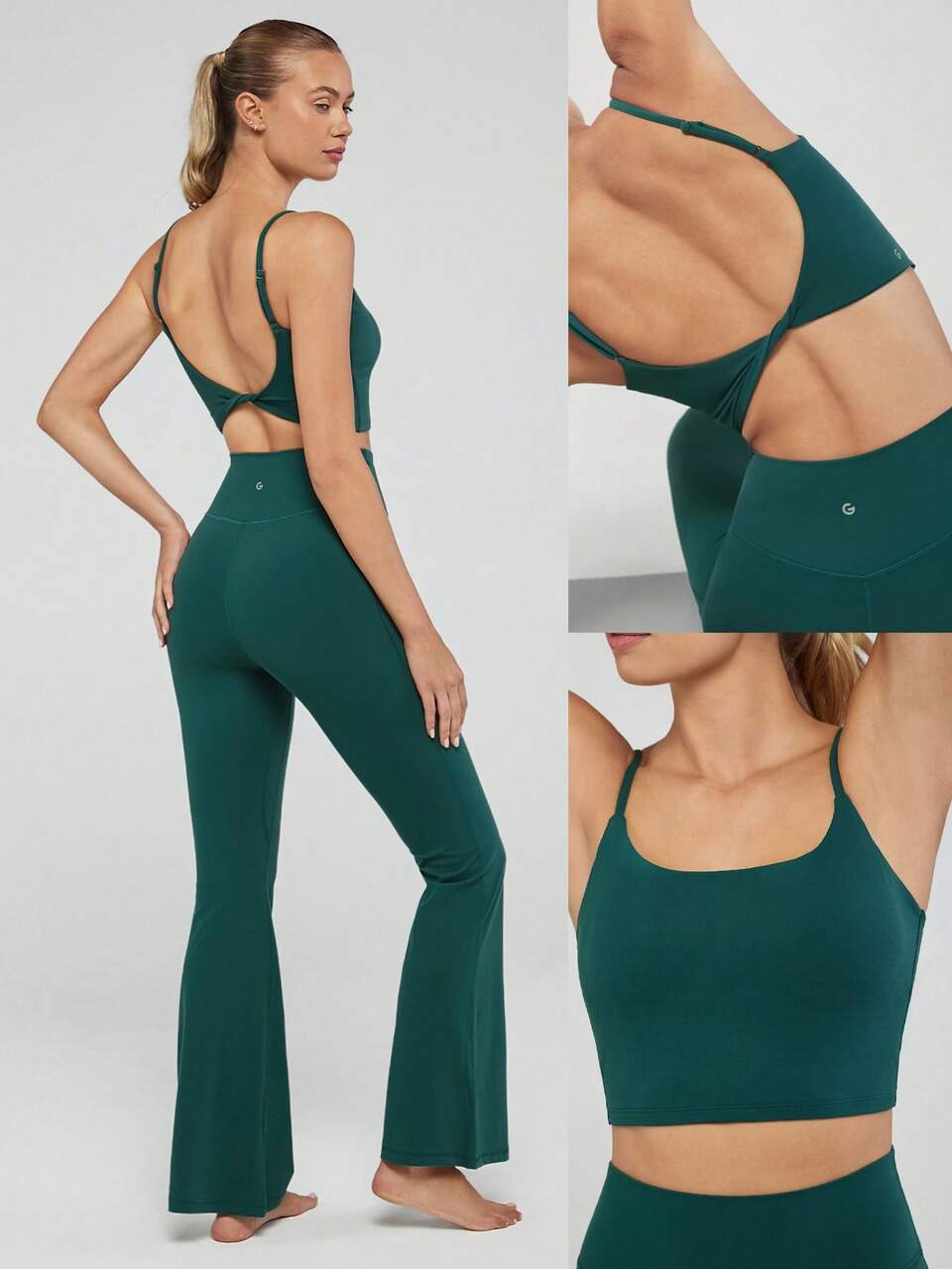 FeatherFit™ Knot Going Anywhere Twisted Backless Tank Top Light Support Low Impact Yoga Pilates Daily Gym Spring Summer