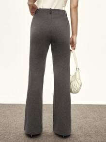 INAWLY Women's Casual Versatile Grey Flared Sweatpants Fall Cloth For Women - Grey - View 6