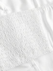 SHEIN Blusa sin mangas de chaleco con cuello para niñas preadolescentes en color blanco puro