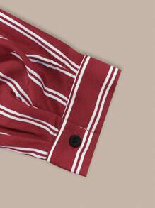 Flirla Completo casual da donna taglia grande in 3 pezzi: canotta, pantaloni a zampa, e camicia colorblock, adatto per il relax e l'abbigliamento da casa, stagione autunno/inverno